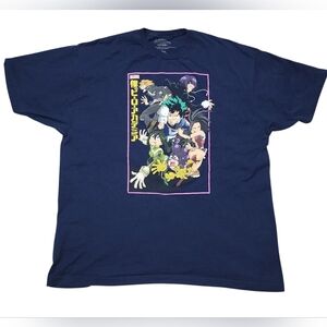 ​My Hero Academia 2XL Anime T-Shirt Navy Blue Size Funimation Manga